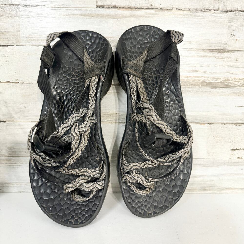 CHACO Womens‎ Ankle Strap Sandals Multicolor Gray Zynthetic Upper 8